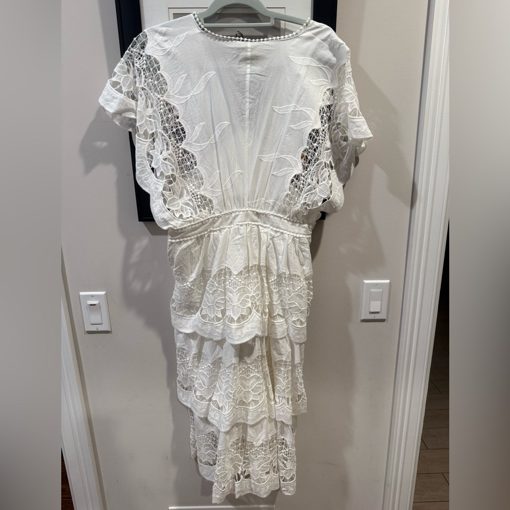 NWT FARM RIO Off White Richelieu Midi Dress - Picture 3 of 6